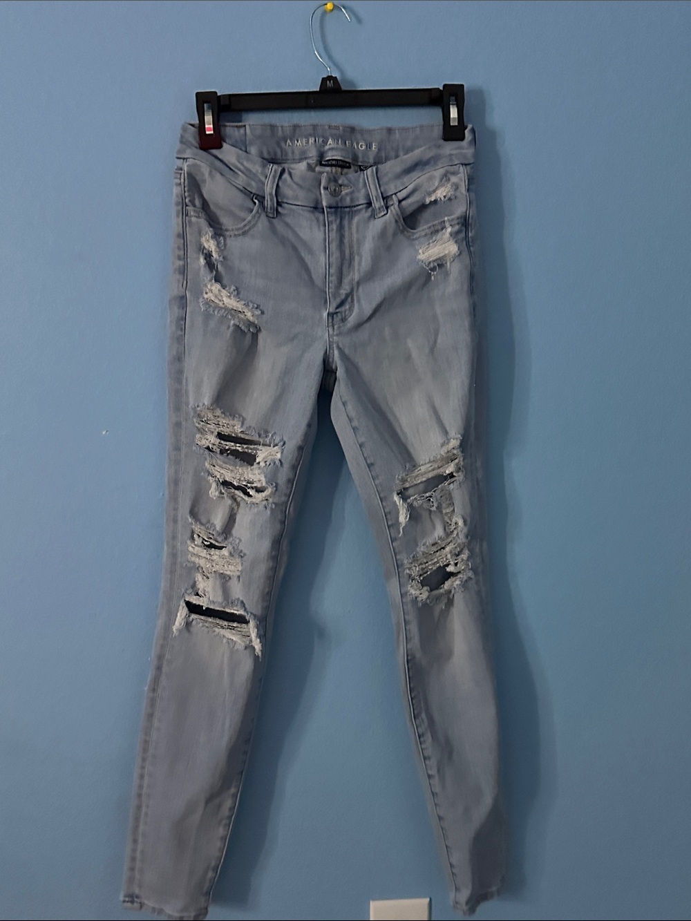 Light Blue Distressed Women's Jeans
